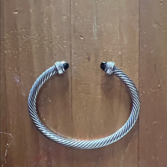 David Yurman Silver Bracelet with Black Accents - Picture 1 of 4